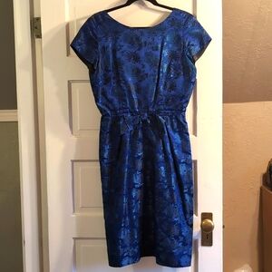 Gorgeous vintage custom holiday silk satin cocktail dress